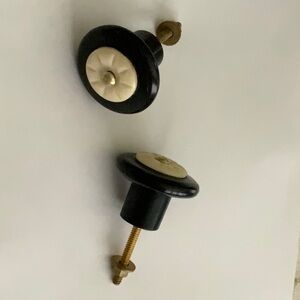 Elegant Black and Cream Decor Knob